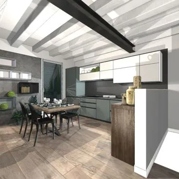 render cucina Garda 9